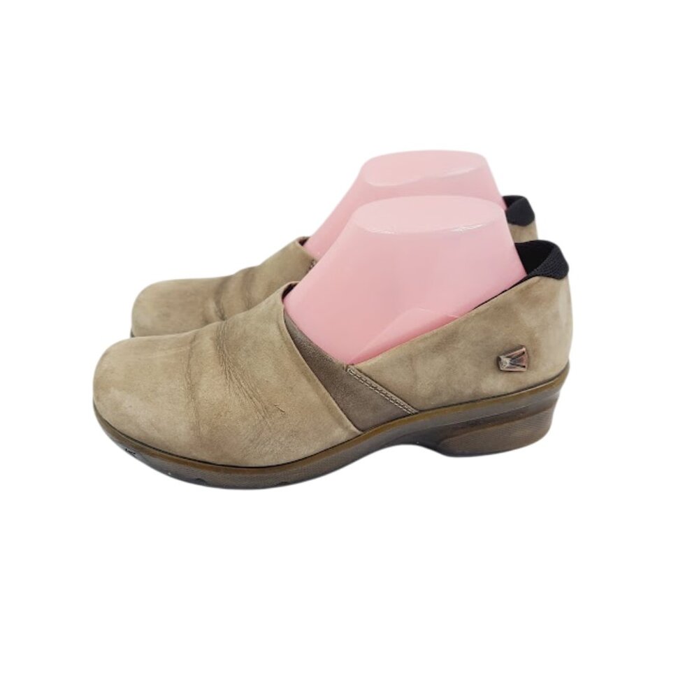 Keen Women's Tan Mora 1014286 Leather Wedge‎ Slip-On Casual Clogs Size 8